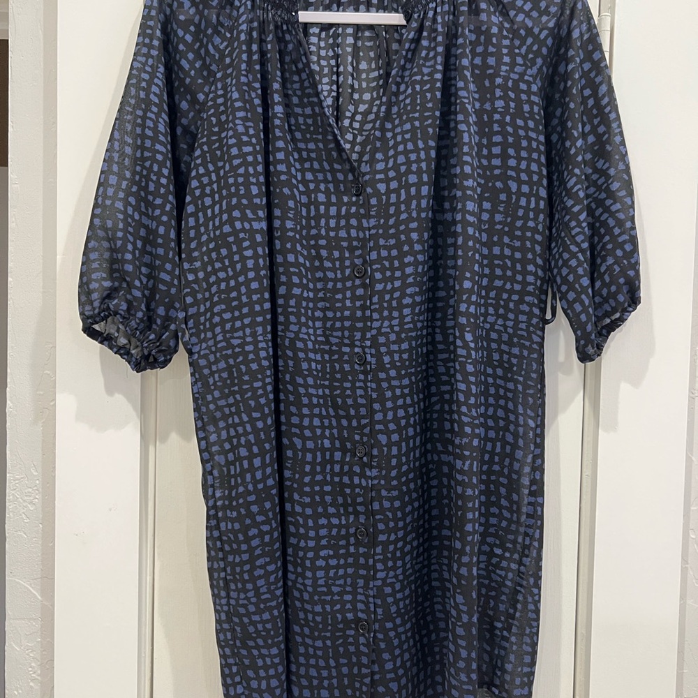 Collective Concepts Black and Blue Mini Dress